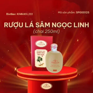 Rượu Lá Sâm Ngọc Linh - Tiểu Diệp Tửu (chai 250ml)